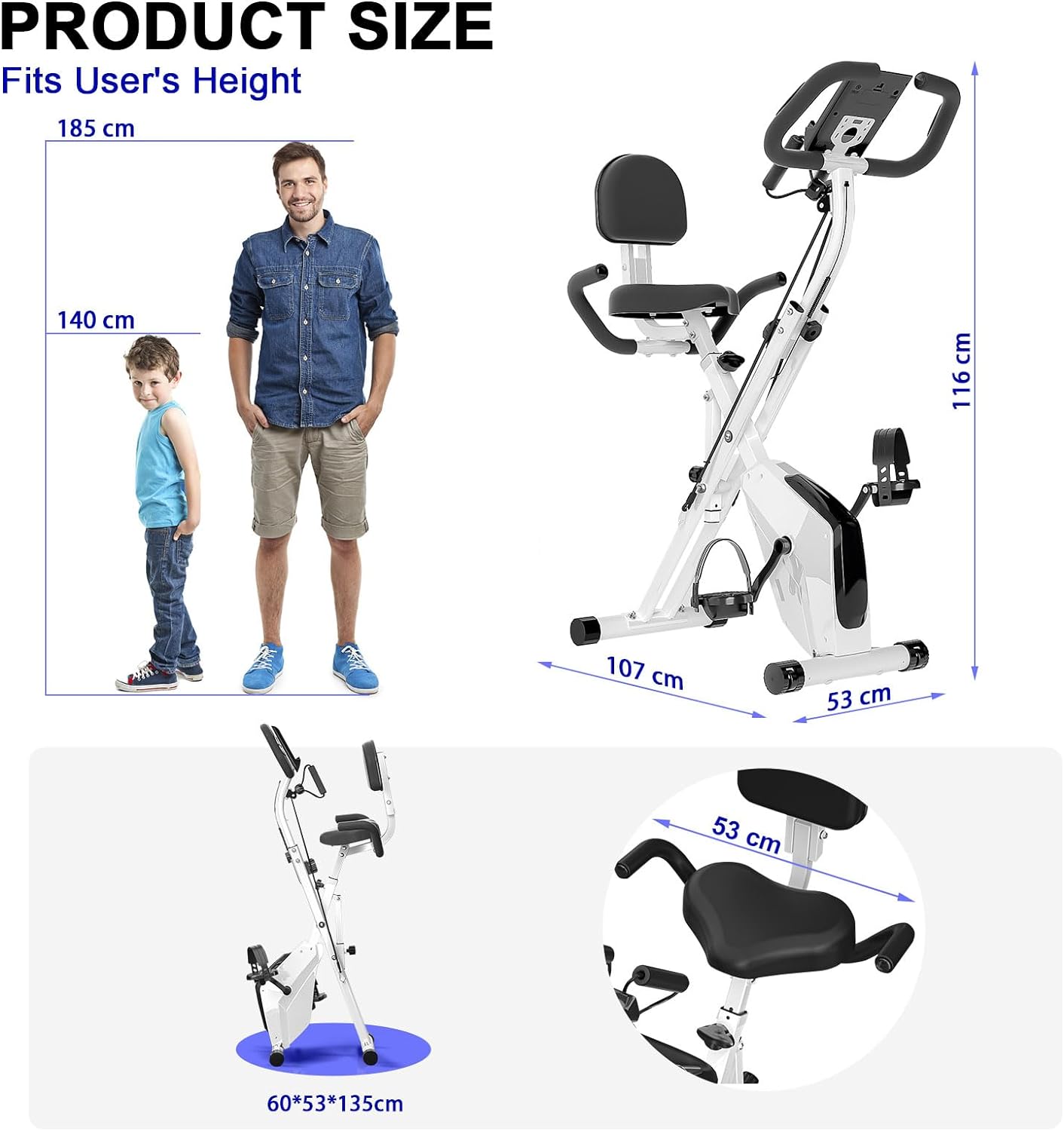 ZR 800  - Vélo d'appartement pliable  ZR 800  (FITNESS)